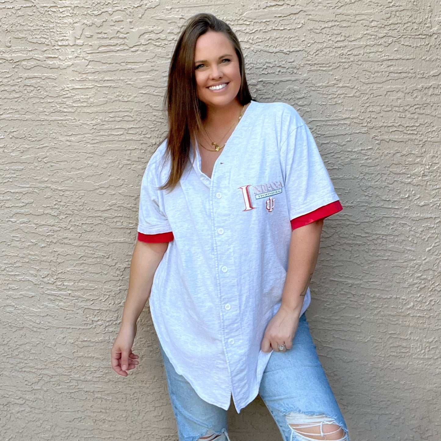 INDIANA UNIVERSITY BUTTON UP TEE