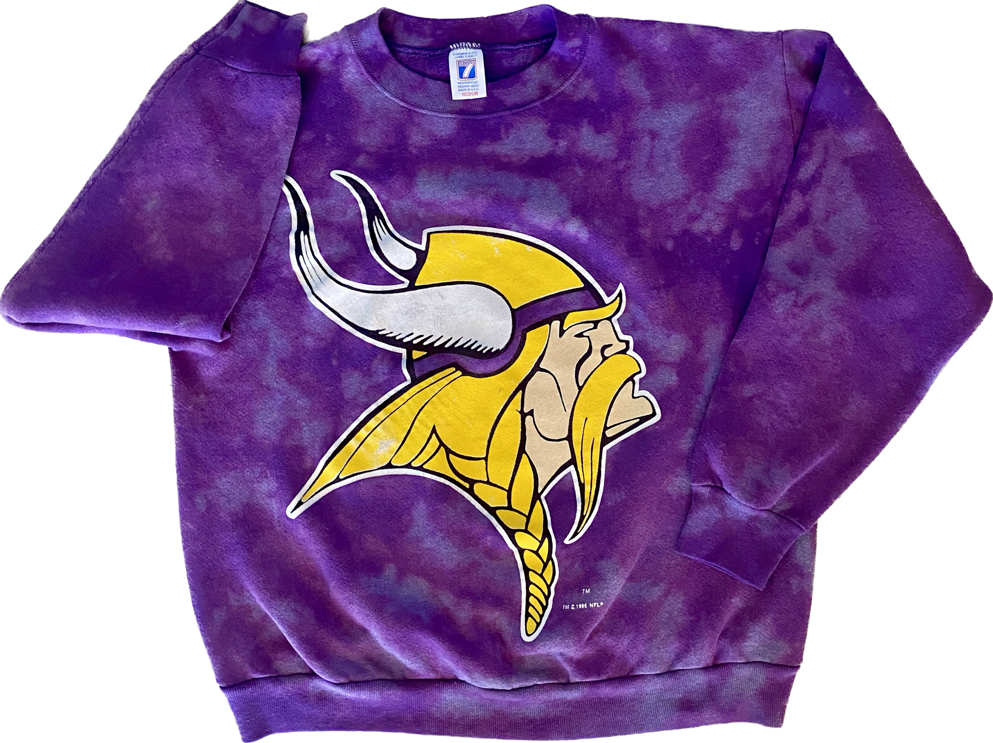 Vintage 1995 Minnesota MN Vikings Sweater Sweatshirt Purple