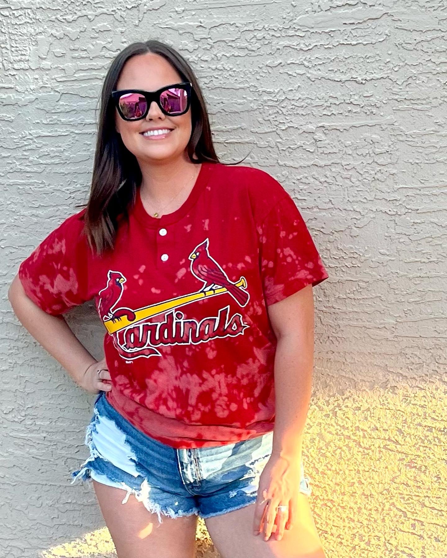 vintage st louis cardinals henley tee t shirt baseball mlb for men and women 