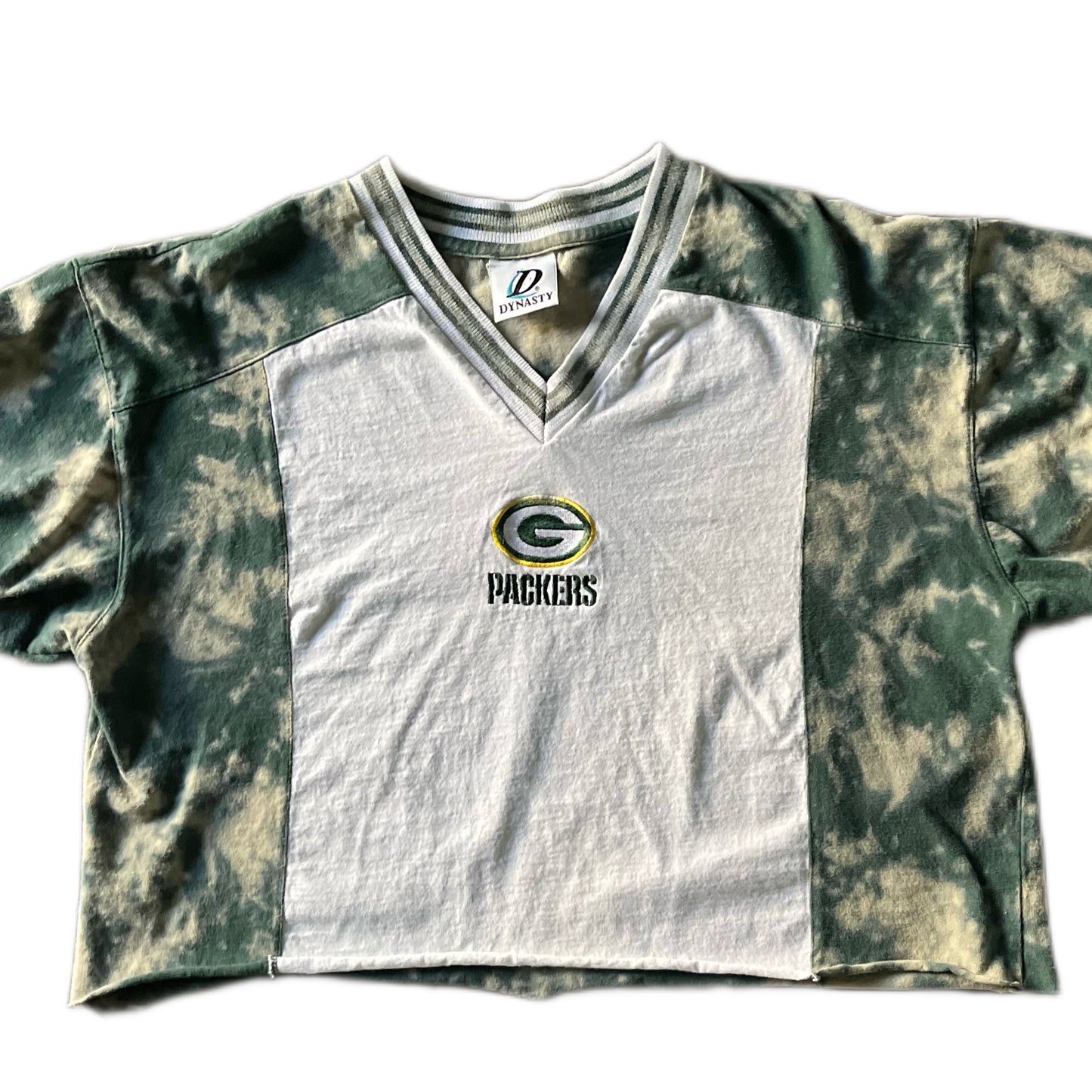 vintage greenbay packers tee shirt cropped football nfl for women