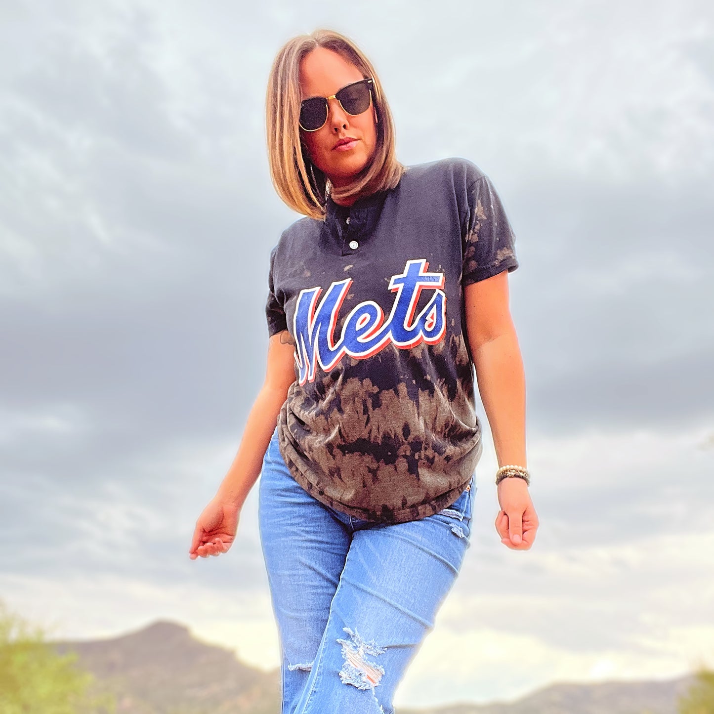 NEW YORK METS HENLEY TEE