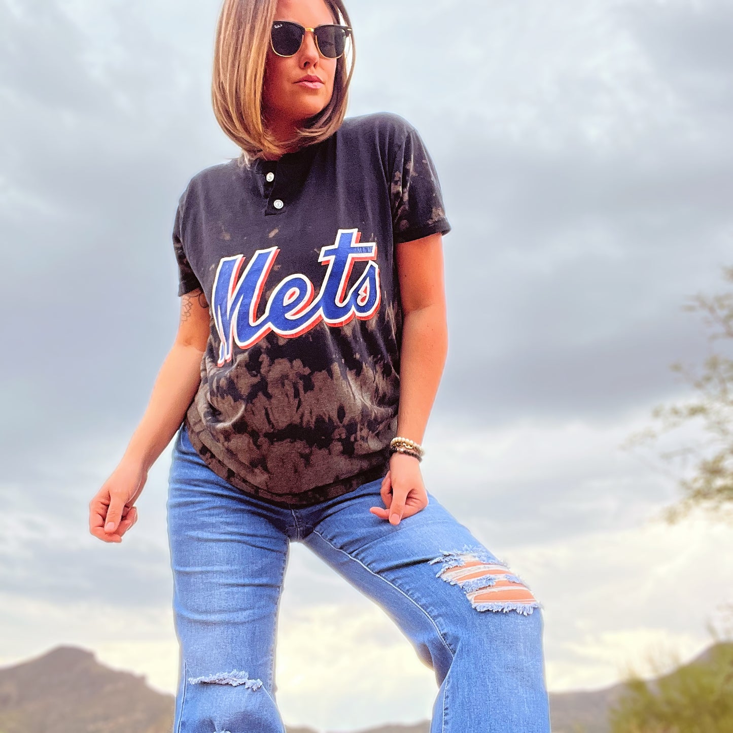 NEW YORK METS HENLEY TEE