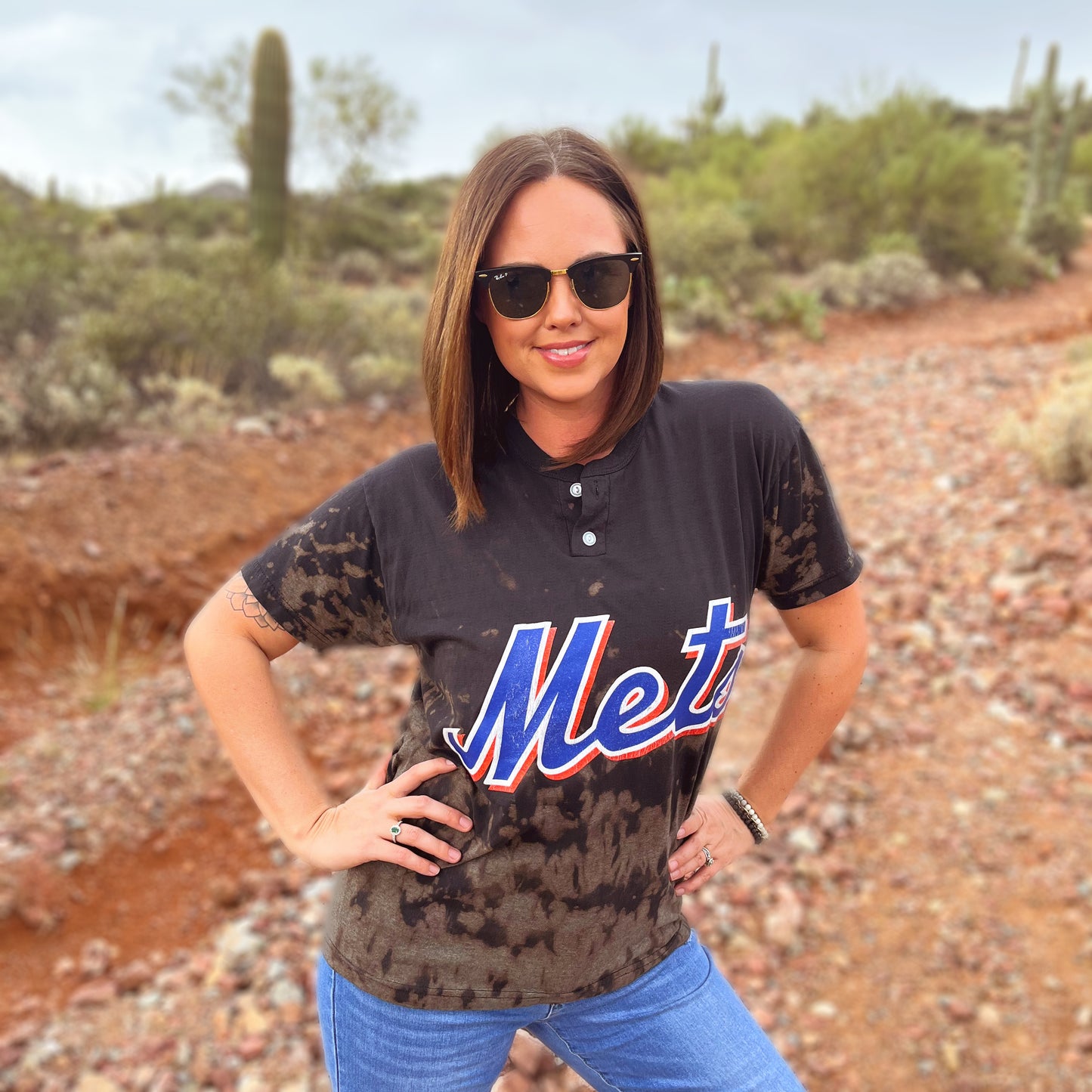 NEW YORK METS HENLEY TEE