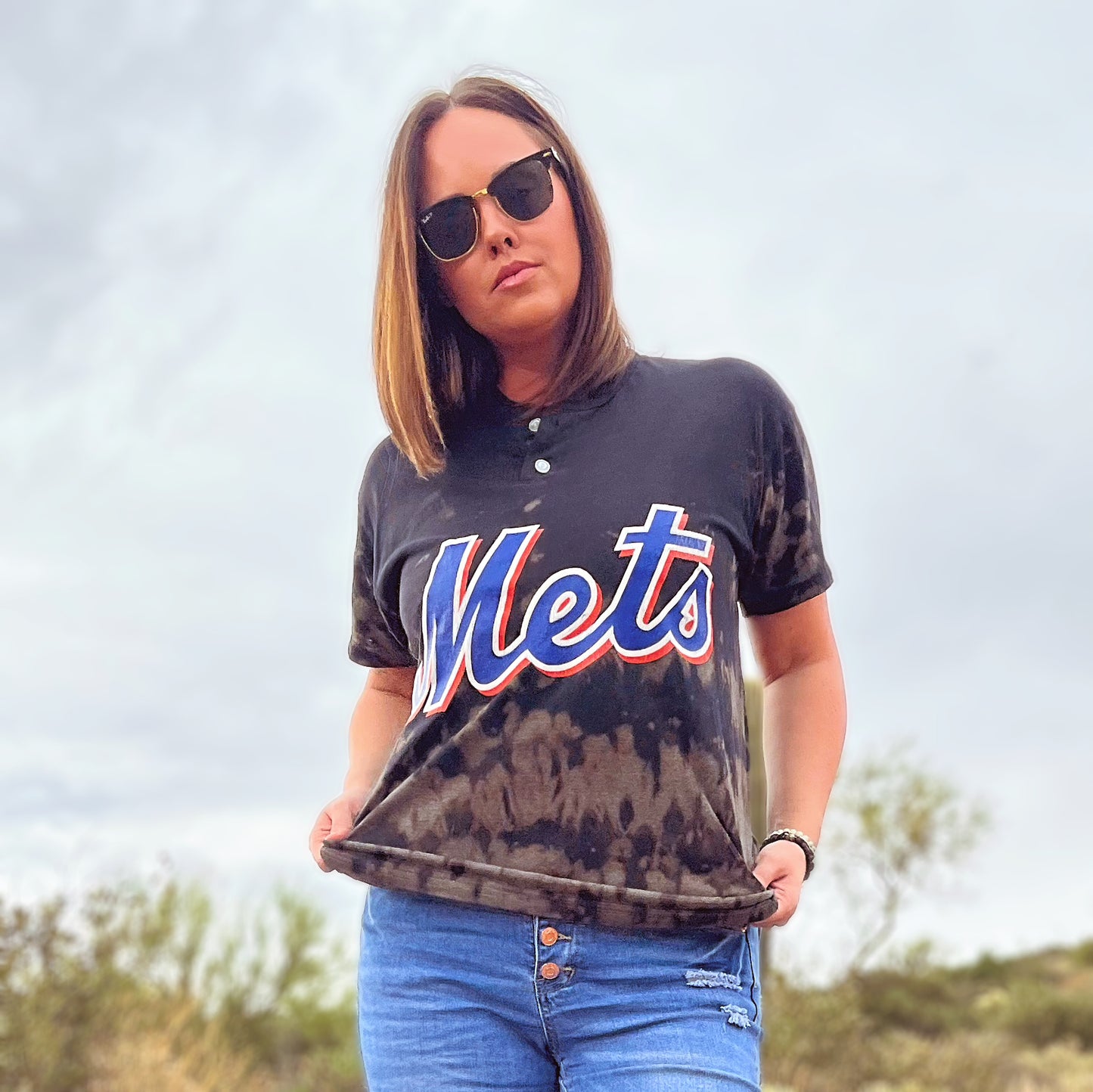 NEW YORK METS HENLEY TEE