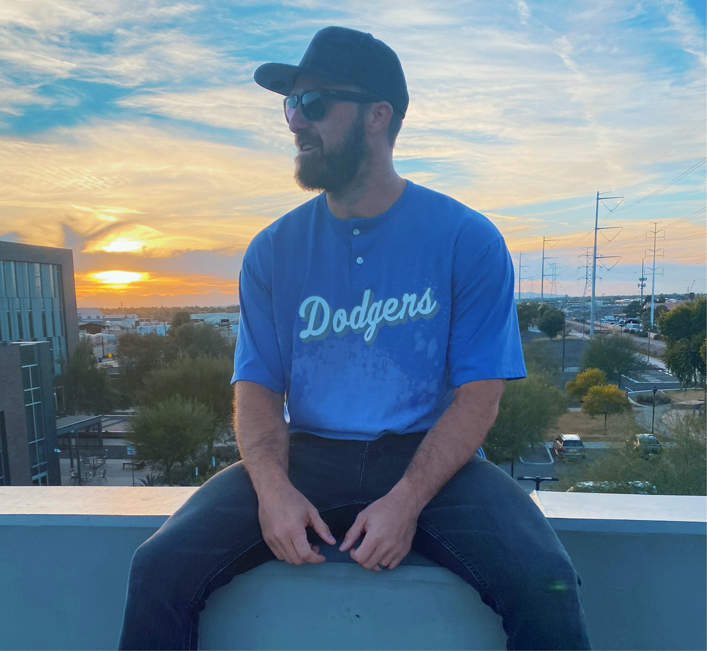 LOS ANGELES DODGERS HENLEY TEE