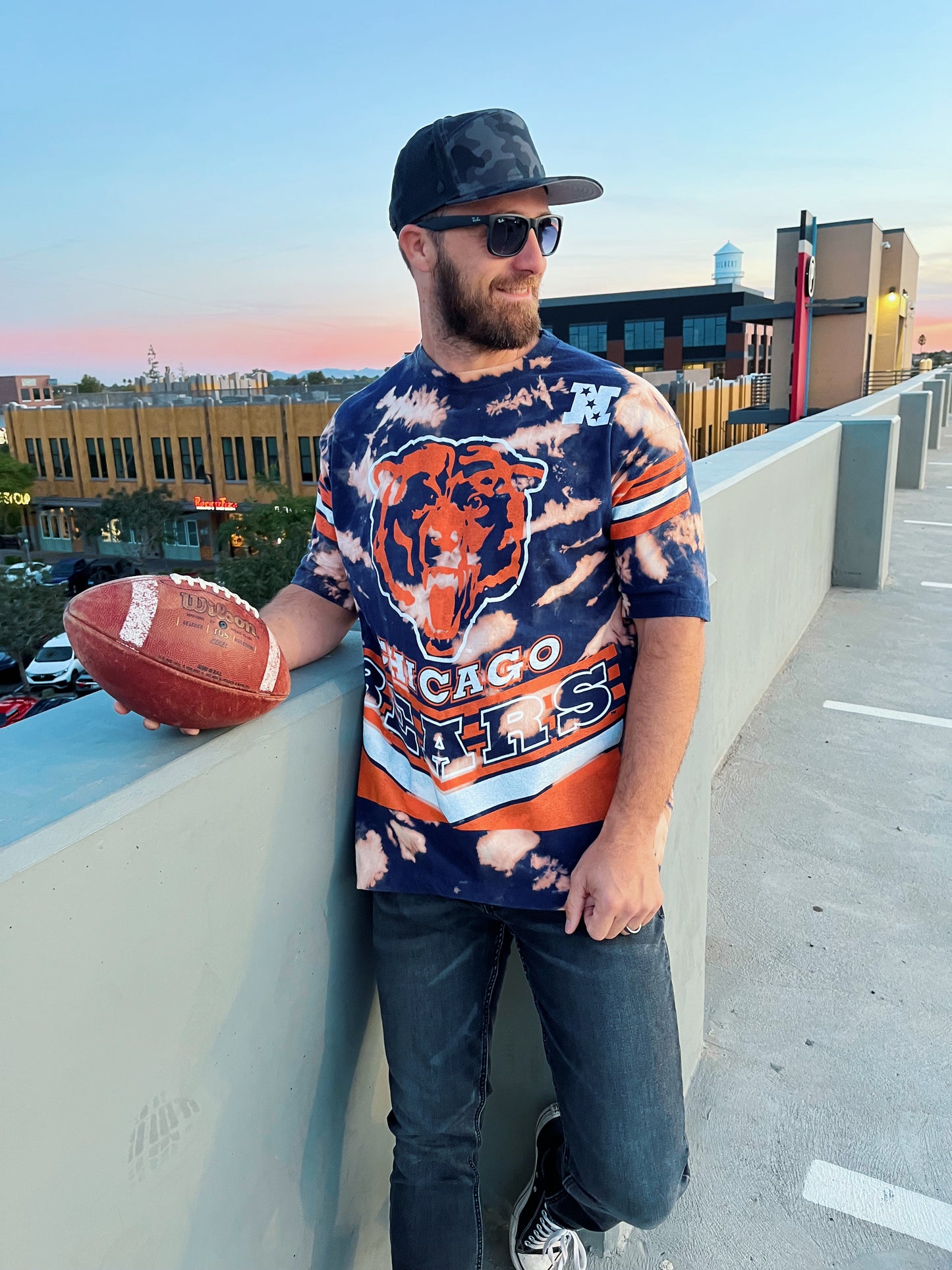 CHICAGO BEARS FRONT/BACK LOGO TEE